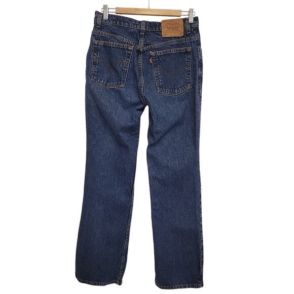 Vintage 90s 517 Levis Boot Cut Low Rise Blue Denim Jeans 11 Jr. M Cotton (29x31) - Picture 2 of 13